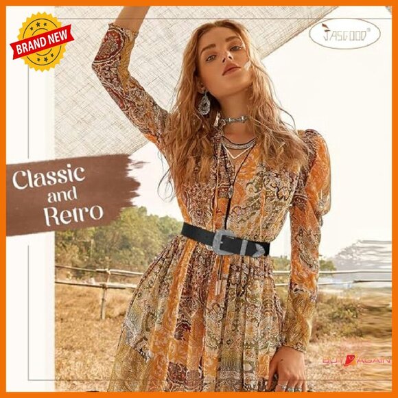 Western Leather Belt Women\'s Vintage Design Waist Belt for Pants Jeans Dresses main image 7